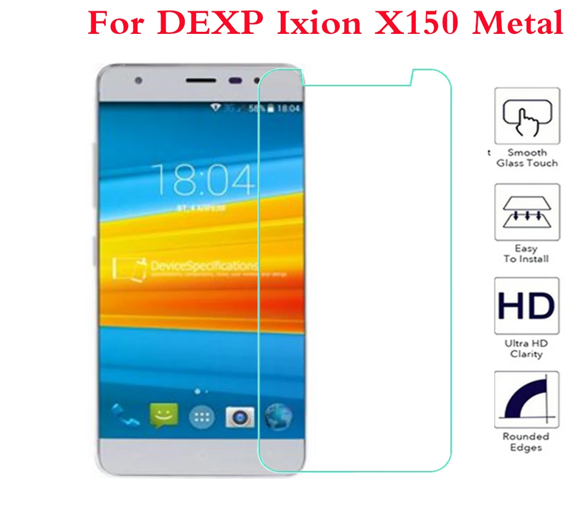 

For DEXP Ixion X150 Metal Tempered Glass Screen Protector Premium Front Clear Protective Film Cover case