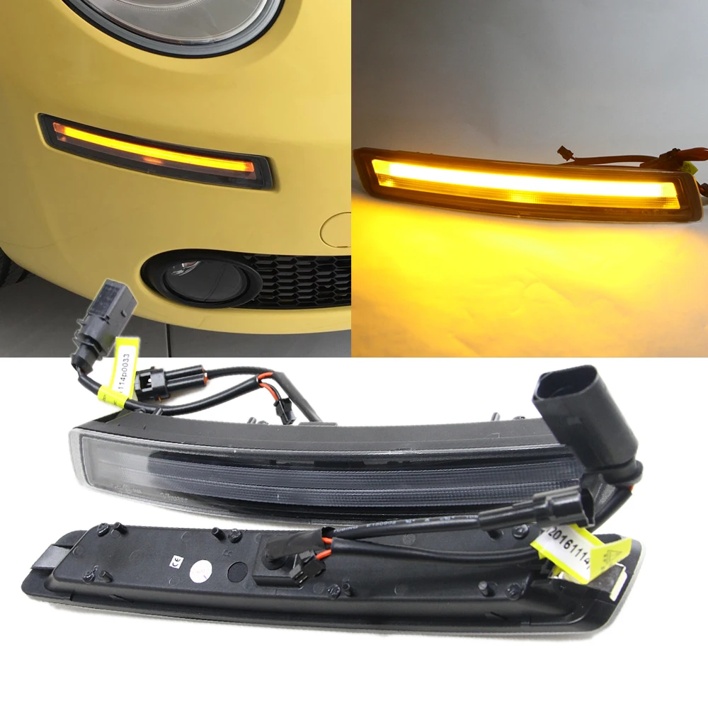 Для Новый Жук 2006 2007 2008 2009 2010 обновленной 2D светодиодный DRL Дневной светильник для