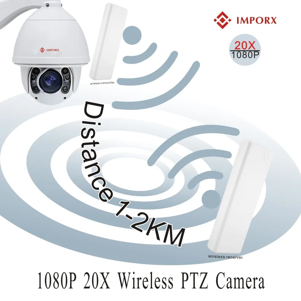 

IMPORX 2.0MP 20X 30X Zoom Wireless Auto Tracking PTZ Speed Dome IP Camera WIFI Security Camera IR 150M Support Audio and SD Card