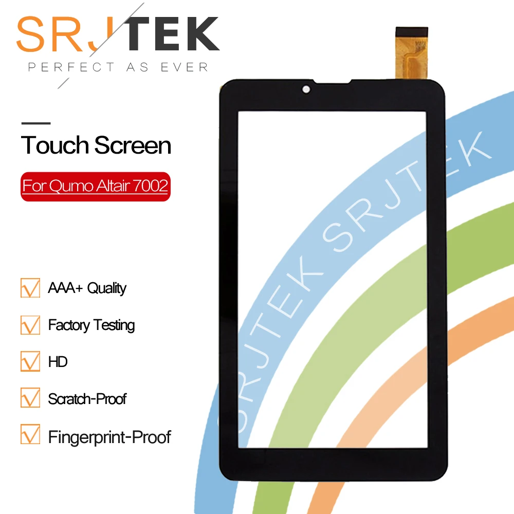 Srjtek touch Экран 7 "для Qumo Альтаир 7002 Сенсорный экран планшета Стекло Панель Сенсор Планшеты PC Запчасти для авто черный, белый цвет