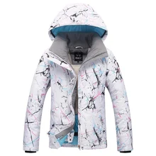 Женская лыжная куртка, бренд, новинка, ветрозащитная Водонепроницаемая теплая зимняя куртка, женская зимняя куртка для катания на лыжах и сноуборде, лыжная Женская куртка