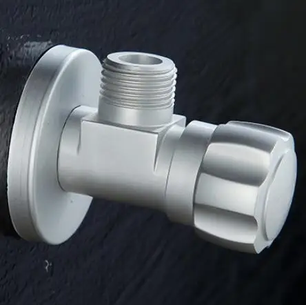 G1/2 угловой вентиль для ванной раковина горячая и холодная вода впускной угловой клапан пространство алюминиевый водозапорный кран утолщенный треугольный клапан - Цвет: 1805
