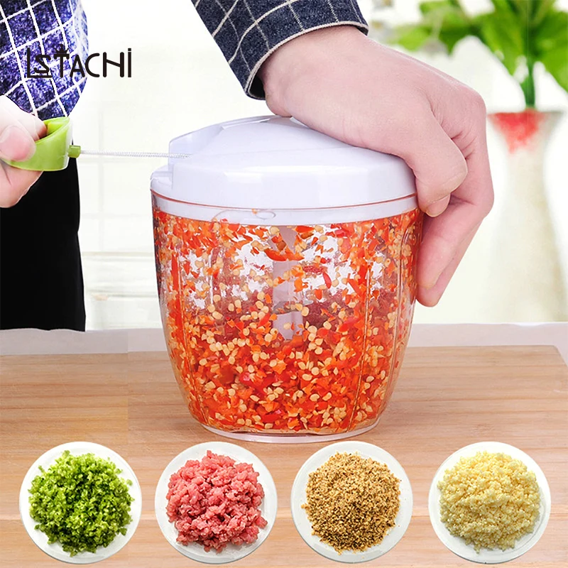 

LSTACHi Kitchen Manual Vegetable Garlic Crusher Cutter Practical Vegetable Garlic Presses Hot Pepper Meat Cutter Food Processor