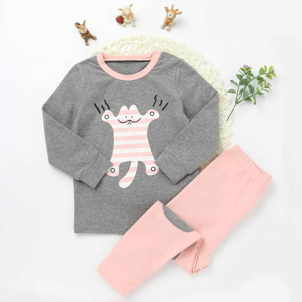 Winter Kids Pajamas Sets Casual Cartoon Baby Boys Pajamas Long Sleeve