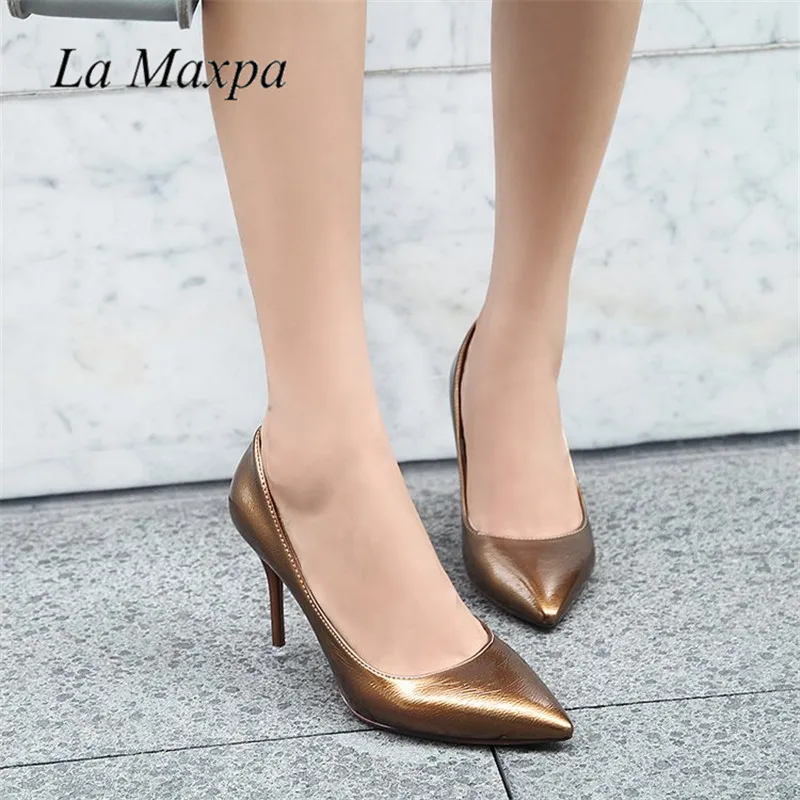 Women Pumps Snake Printed High Heel Pumps Shoes Sexy Pointed Toe Super High 8.5vm Party Nightclub Wedding Shoes Size 34 35 39 40