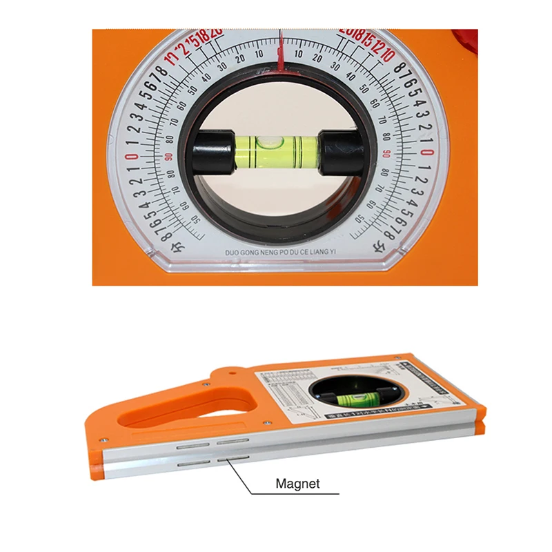 FIRECORE Многофункциональный магнитный уклон дальномер металлический край угловой дальномер инженерный уклон линейка измерительный инструмент
