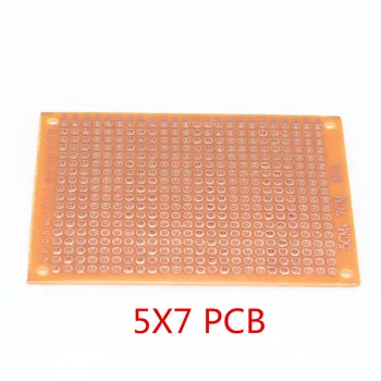 

10Pcs 5*7 PCB 5x7 PCB 5cm 7cm DIY Prototype Paper PCB Universal Board yellow