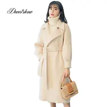 Женская осенне-зимняя куртка, пальто-накидка, длинное однобортное шерстяное пальто с поясом, Женская куртка, верхняя одежда