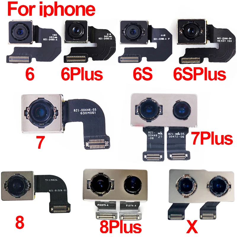 10 шт. основная задняя камера Flex для iPhone 6 6S Plus 7 8 X Запасные Запчасти|Шлейфы