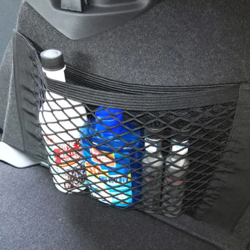 

KONGYIDE New Arrival Car Auto Back Rear Trunk Seat Elastic String Net Mesh Storage Bag Pocket Cages Droshipping Apr 12