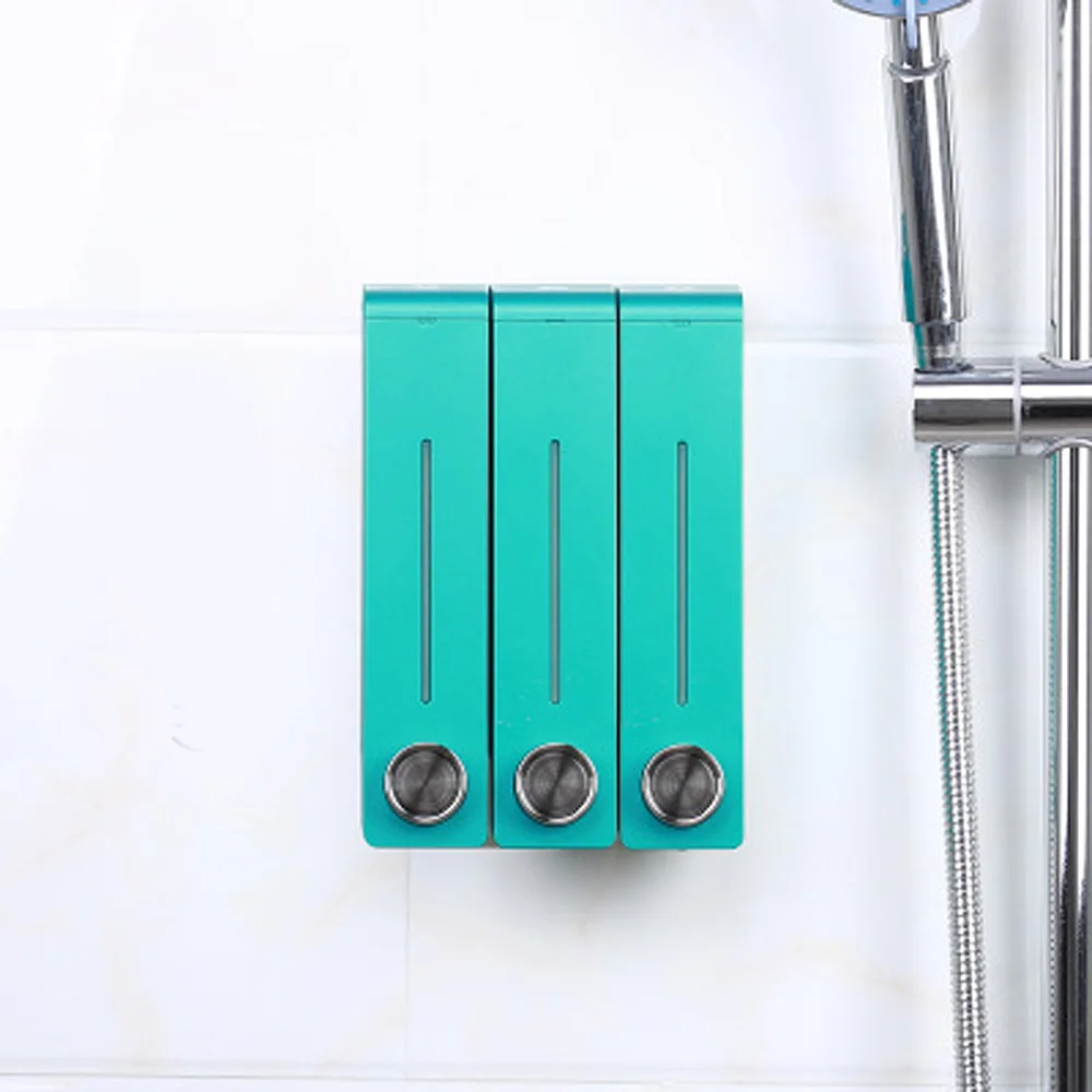 305 мл SD-320 дозаторы жидкого мыла шампунь для ванной диспенсер для мыла общего давления настенный умывальник для ванной комнаты кухни - Цвет: green3