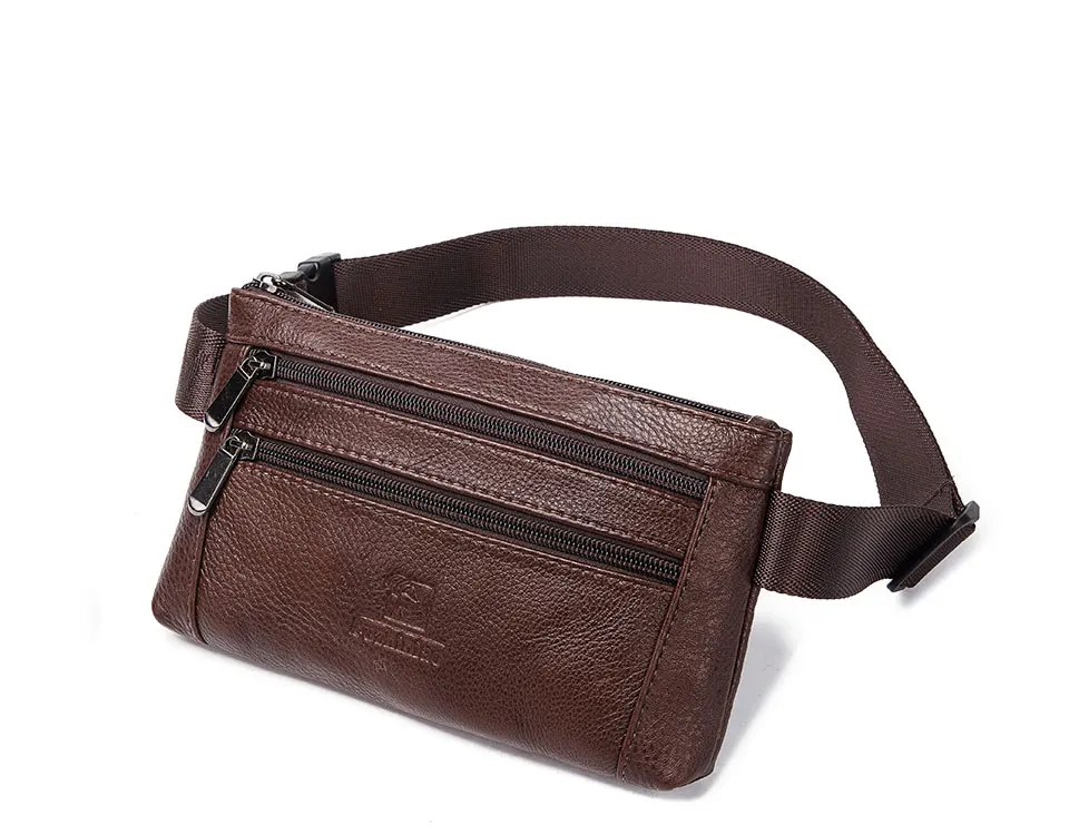 FUZHINIAO 100% натуральная кожа поясная сумка мужской ремень новая брендовая модная поясная сумка на пояс Мужская нагрудная сумка для телефона