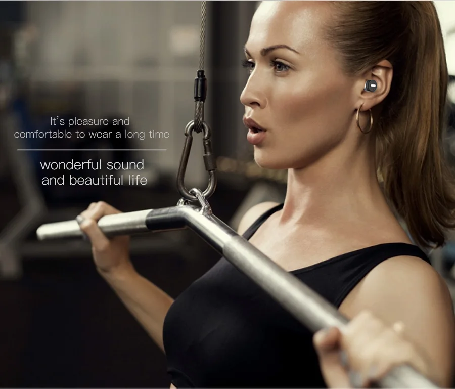 Qriginal Dual TWS Wireless Bluetooth In-ear Stereo Music Headsets IPX4 Invisible Earphone wMic 2000mAh Charging Box Power Bank06