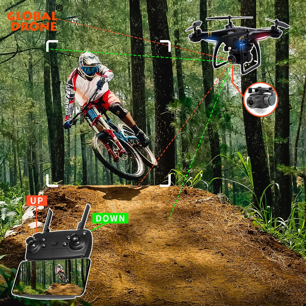 Global Drone GW168 GPS Drones with Camera HD WIFI FPV Dron Altitude Hold Follow Me RC Quadrocopter Camera Drone VS SYMA X8 X8G