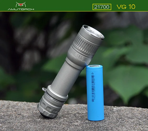 Amutorch VG10 новейший CREE SST40/XPL-HD светодиодный 2000 люмен мощный Яркость тактический светодиодный вспышка светильник 1*21700 велосипед светильник