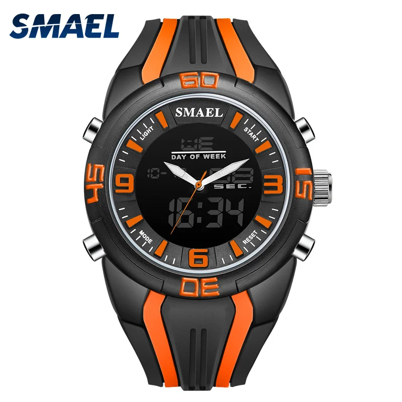 

SMAEL Mens Quartz Analog Watch Luxury Fashion Sport Wristwatch Waterproof Silicone strap Male Watches Clock Relogio Masculino
