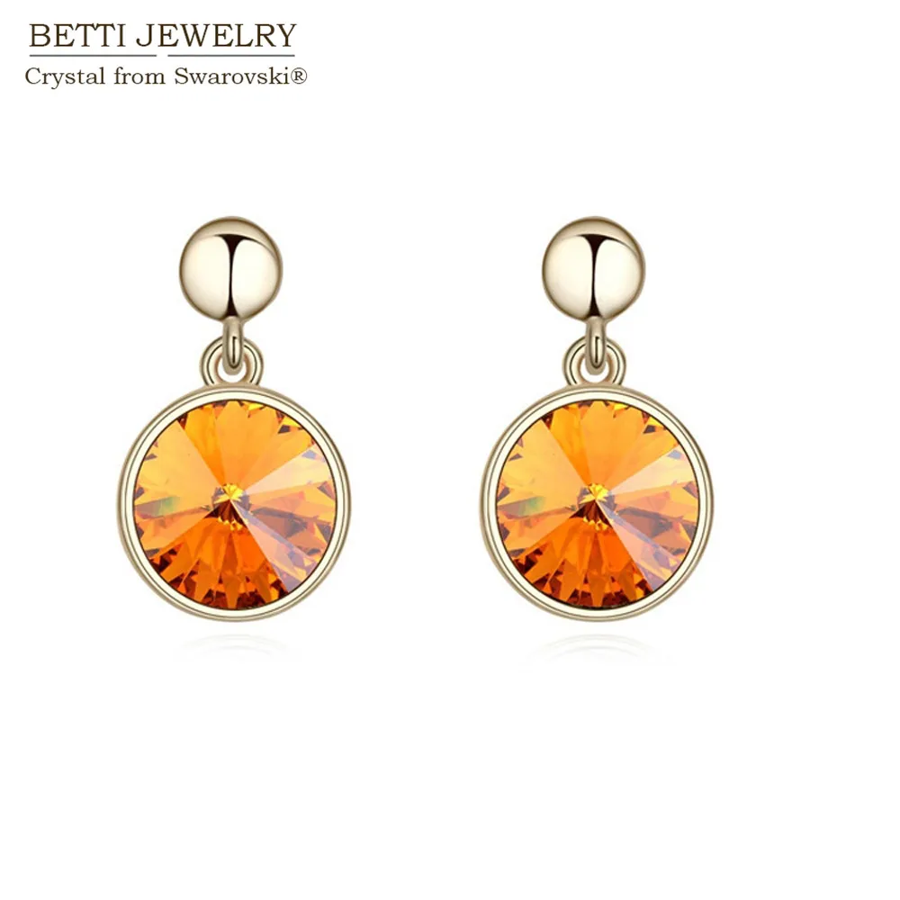 

2016 New arrival! Hot Sale classic round drop earrings with Crystals from Swarovski for Valentine's Day gift