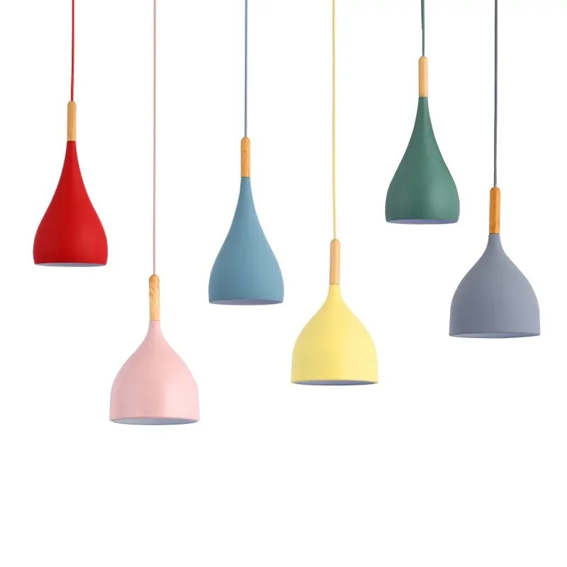 

Nordic Pendant Lights Modern LED E27 Hanglamp Kitchen Living Room Bar Restaurant Bedroom Hanging Lamp Pendant Light Lampshade