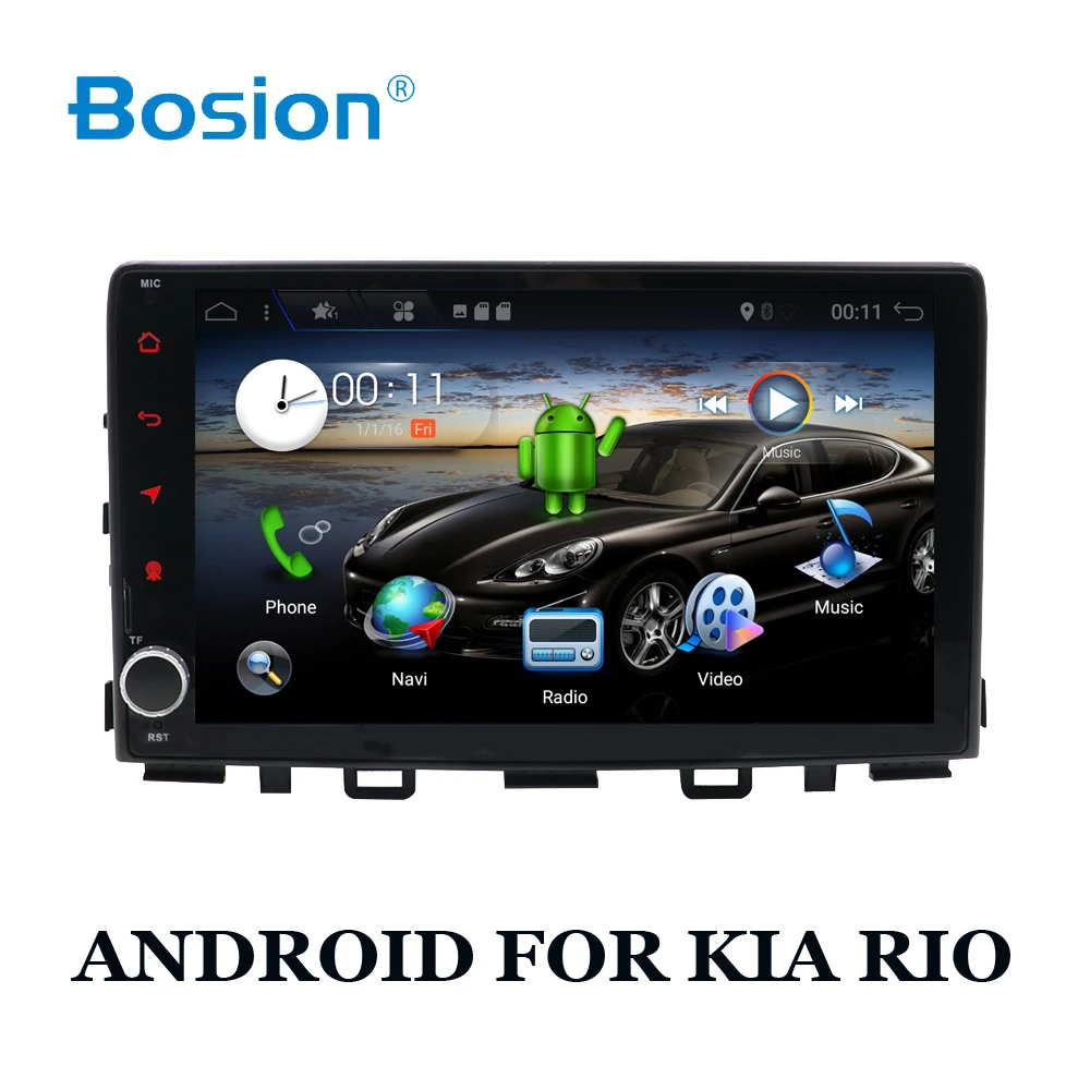 Автомобильный DVD плеер BOSION 1DIN Android 10 0 четырехъядерный 2 ГБ + 32 GPS навигатор для KIA RIO