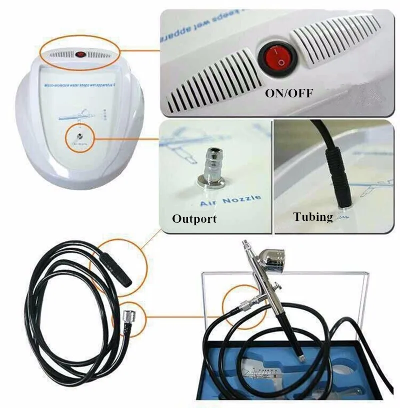 Oxygen Injector Water Jet Machine Skin Water Oxygen Sprayer Micro-molecular Water Keeps Wet Apparatus With Airbrush (3)