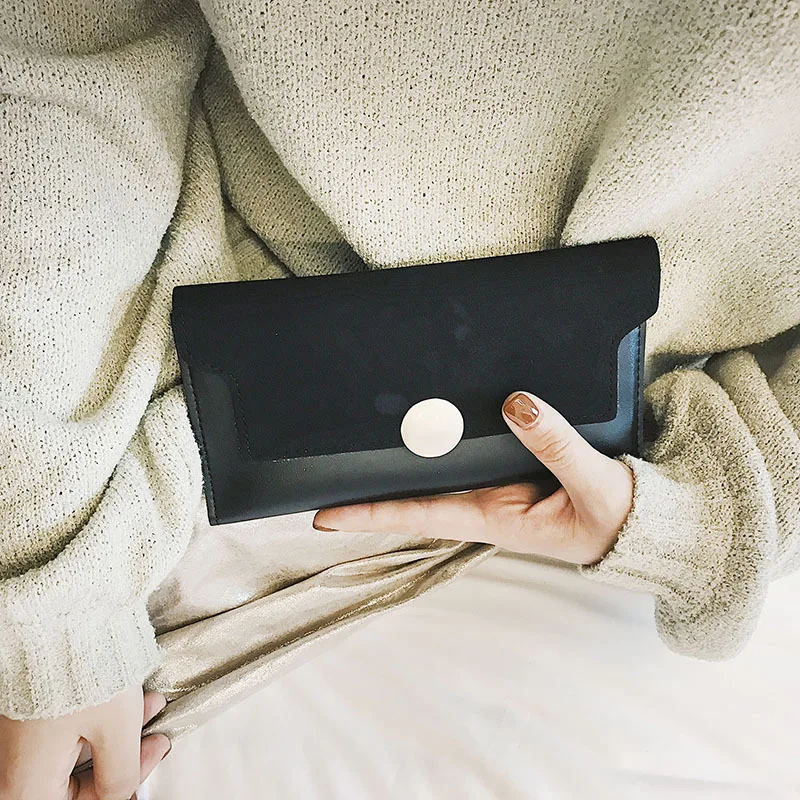 ACE LOVE из искусственной кожи Женский Длинный кошелек замши модный кожаный женский