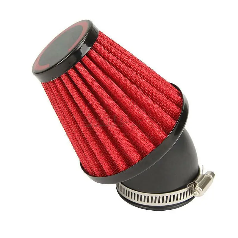 

Universal Red 35mm Motorcycle Air Intake Filters Cleaner 45 Degree ATV Dirt Bike Scooter
