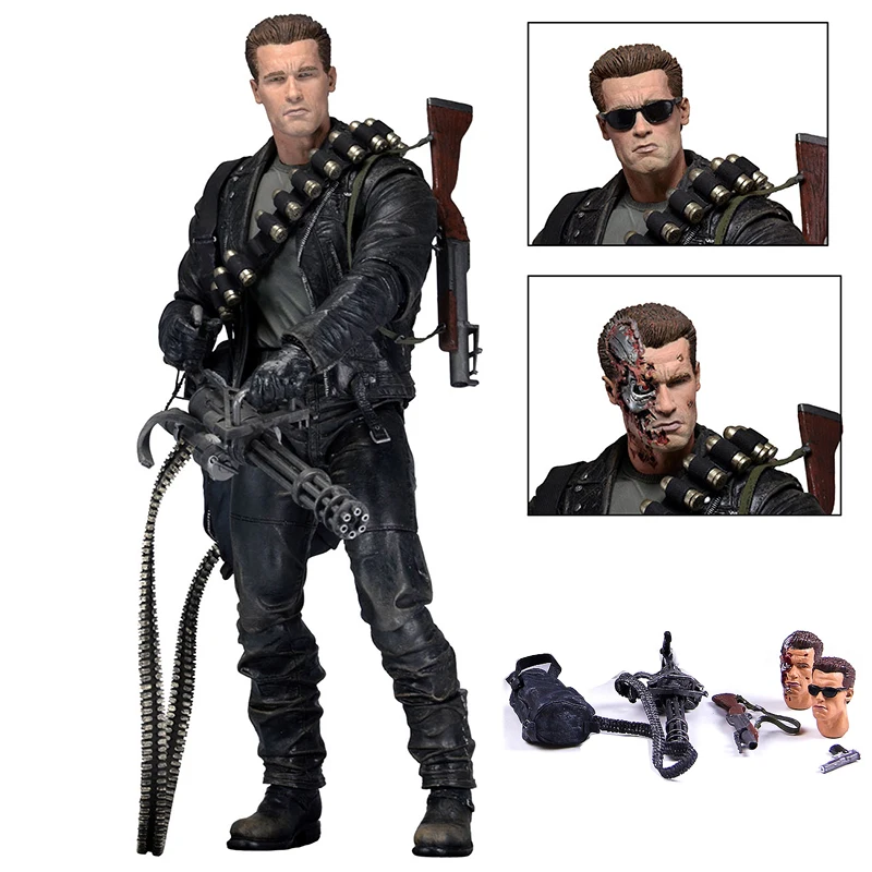 NECA Terminator 2: Судный день T-800 Арнольд Шварценеггер ПВХ фигурка игрушка кукла рождественский подарок на день рождения
