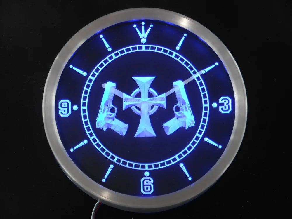 nc0232 Boondock Saints Neon Sign LED Wall Clock | Дом и сад
