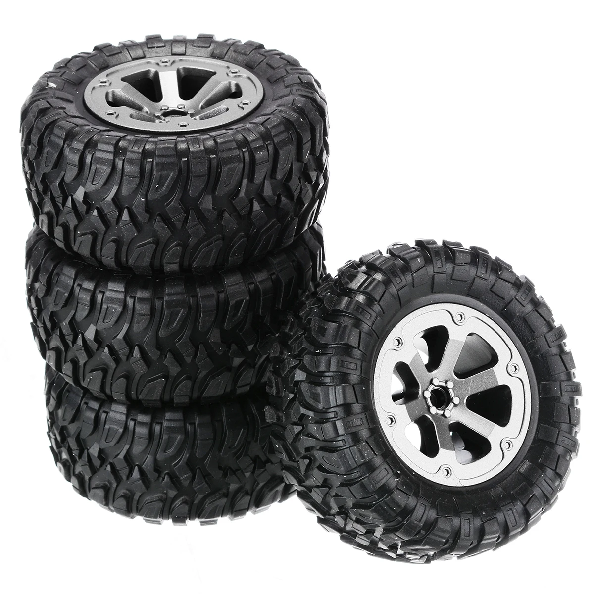 New Arrival 4 Pcs Upgrade Rubber Track Wheels Spare Parts Remote Control Truck Wheels For WPL B-1 B-14 C-14 1/16 RC Car Truck