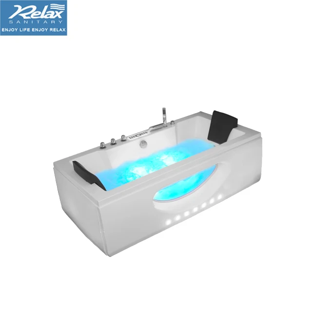 1700mm Whirlpool Bath Shower Massage Bathtub Spa Hydro Massage Glass