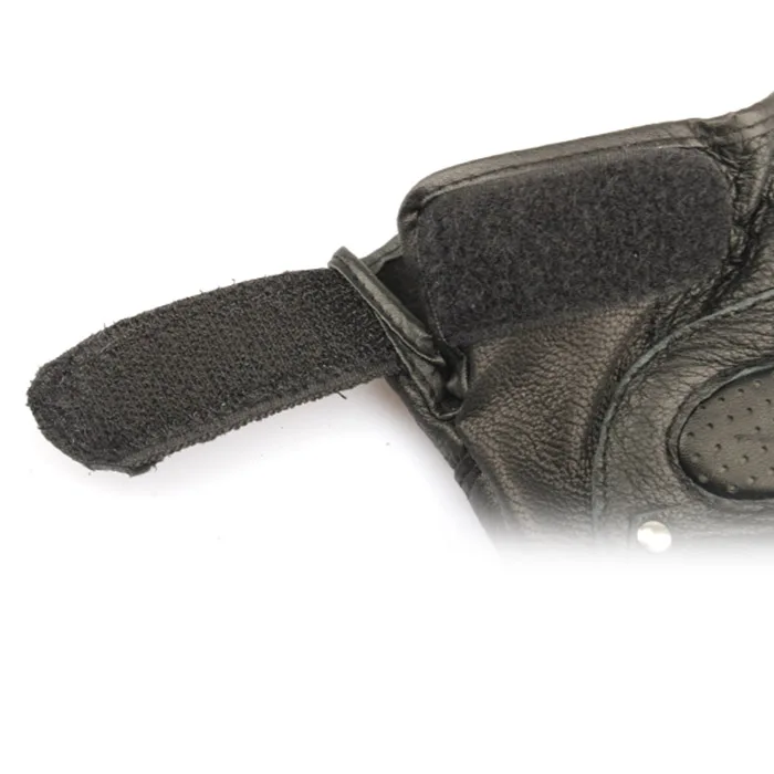 Перчатки на половину пальца с заклепками, черные кожаные перчатки для вождения мотоцикла
