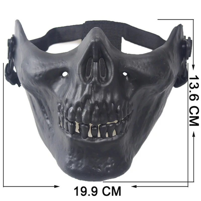 Маска на пол-лица для Хэллоуина тела Защитная маска военный фанат маска M03 воин защита на половину лица маска жить общий и стандартный