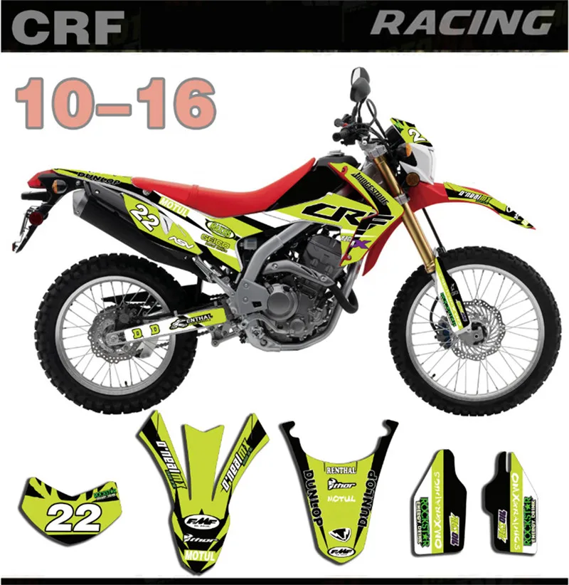 

GRAPHICS & BACKGROUND DECAL STICKER Kits For Honda CRF CRF250L 2010 2011 2012 2013 2014 2015 2016 Pit Dirt bike