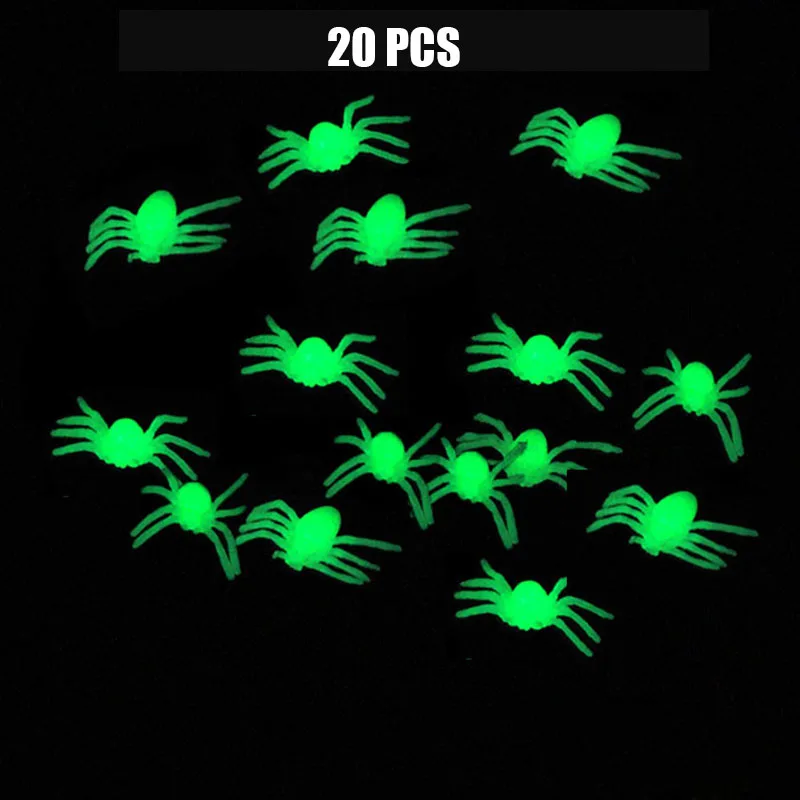 20pcs-Halloween-Mini-Plastic-Black-Luminous-Spider-Joking-Birthday-Toys-DIY-Decoration2