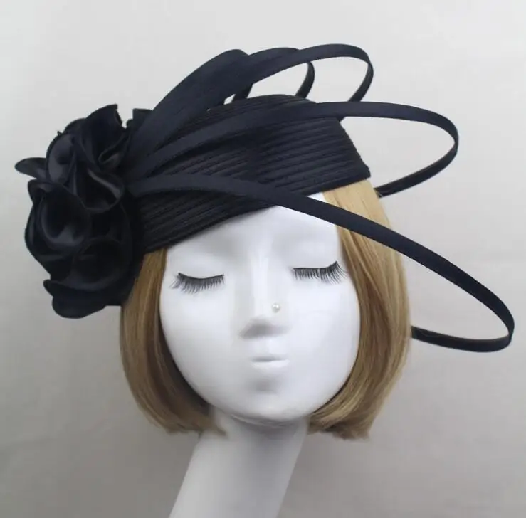 

New European Statement Flower Woman Hat Headwere Lady Performance Party Stage Veil Fascinators Hat Accessories
