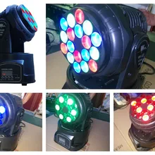 6 шт./партия, светодиодный луч света 18x3 Вт RGBW Мини Светодиодный прожектор Прожектор dmx этап KTV звук dmx dj Бар светильник для диско вечеринки