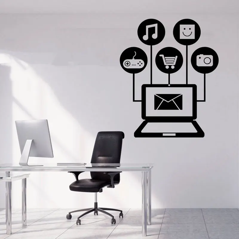 

Gamer Wall Sticker Game Controller Decals Vinyl Home Decor Interior Boys Room Computer Scope Of Use Features Poster Mural A167