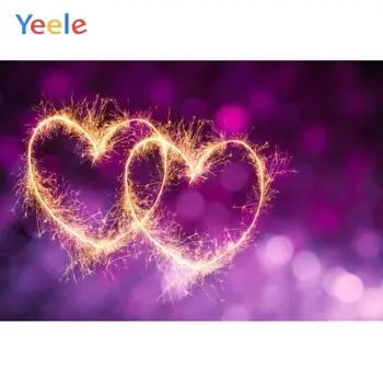 

Yeele Purple Light Love Wedding Ceremony Nice Bokeh Photography Backdrops Personalized Photographic Backgrounds For Photo Studio