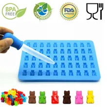35 / 50 Cavity Silicone Gummy Bear Chocolate Mold Candy Maker Ice Tray Jelly Moulds