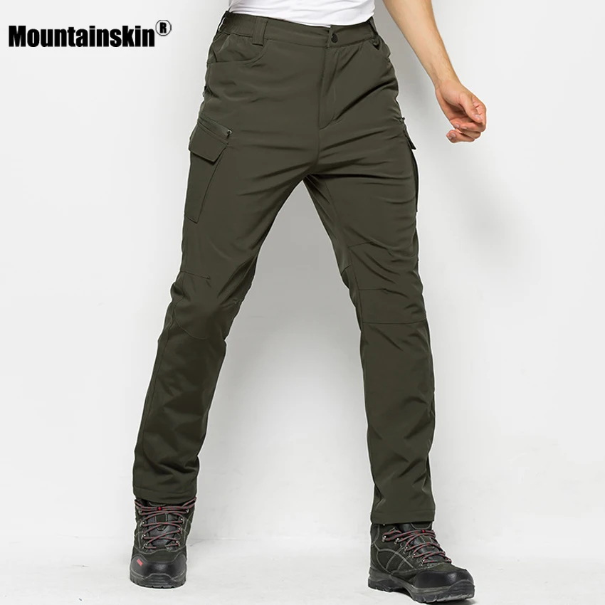 Мужские флисовые брюки Mountainskin Зимние непромокаемые из флиса для активного