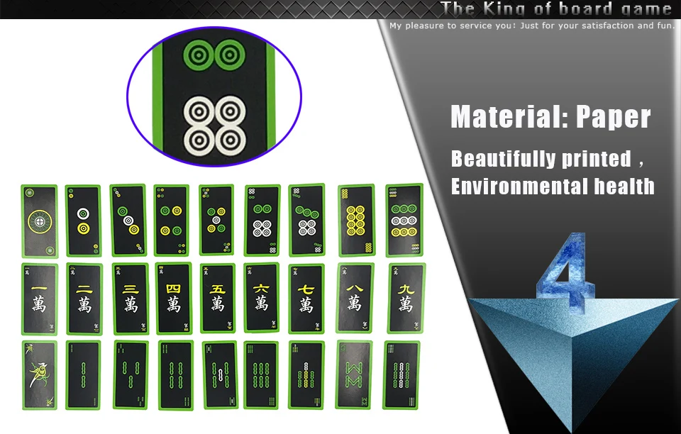 K8356 горячий светящийся маджонг покер карты фосфоресцирующие гладкой Бумаги маджонг игральные карты, настольные игры 95 мм* 45 мм