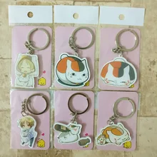 Natsume Yujincho Keychain Keyrings 6PCS/lot Fashion Jewelry Key Chains Custom made Anime Key Ring HS01