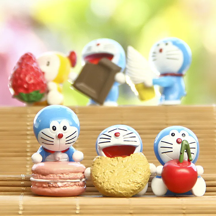 2017 детские игрушки A Dream Doraemon 6 шт. еда гурманов тусклый сум Макарон клубника