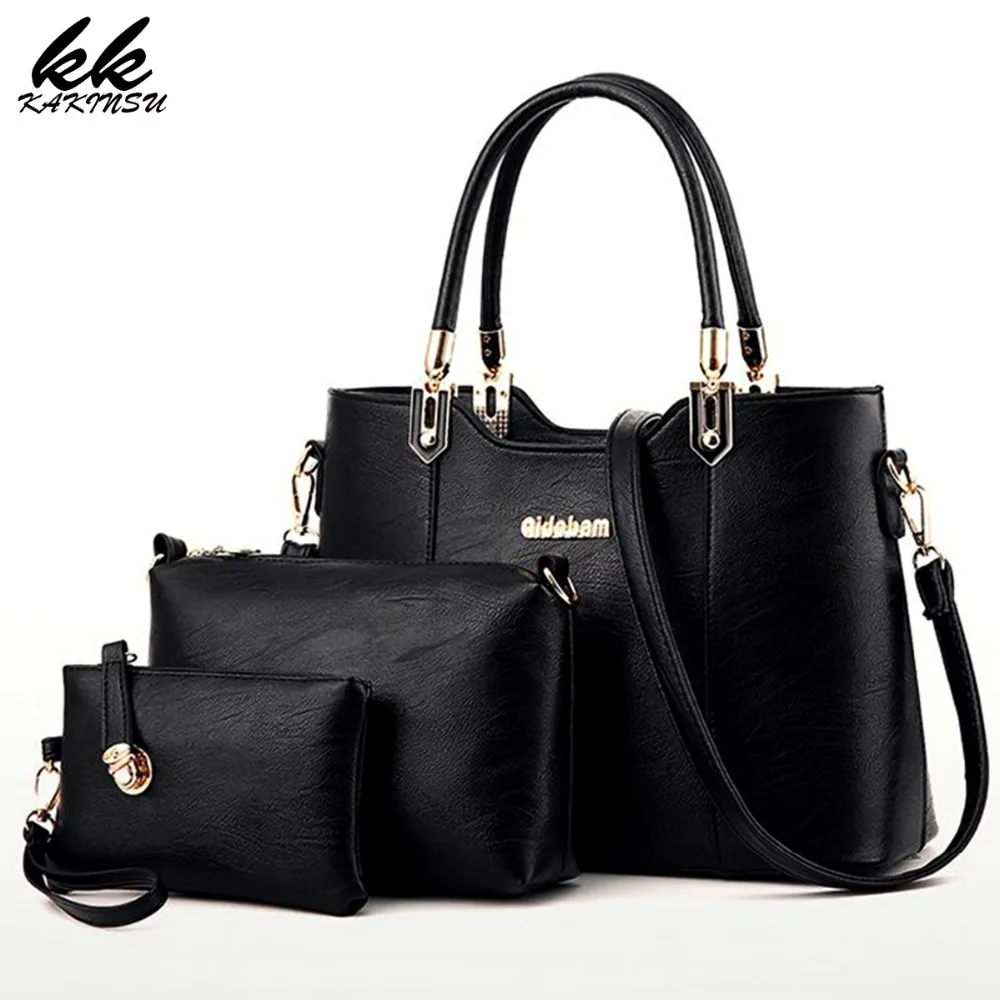 New Fashion Composite Bags 2017 Women Messager Bags High Quality PU Leather Top Handle Bag 3
