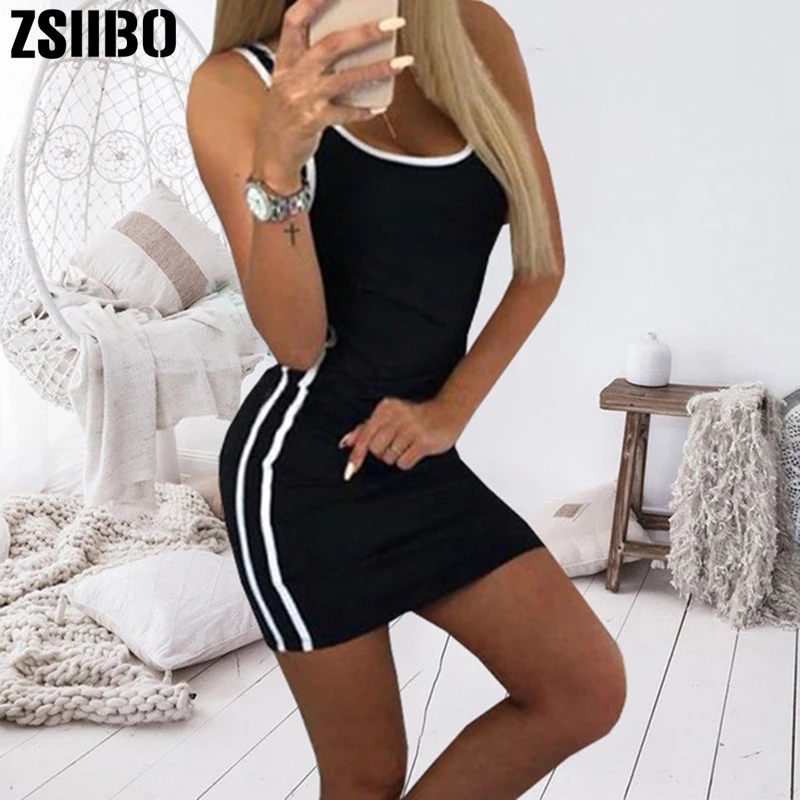 Повседневное облегающее платье ZSIIBO Модные женские сексуальные Эластичные