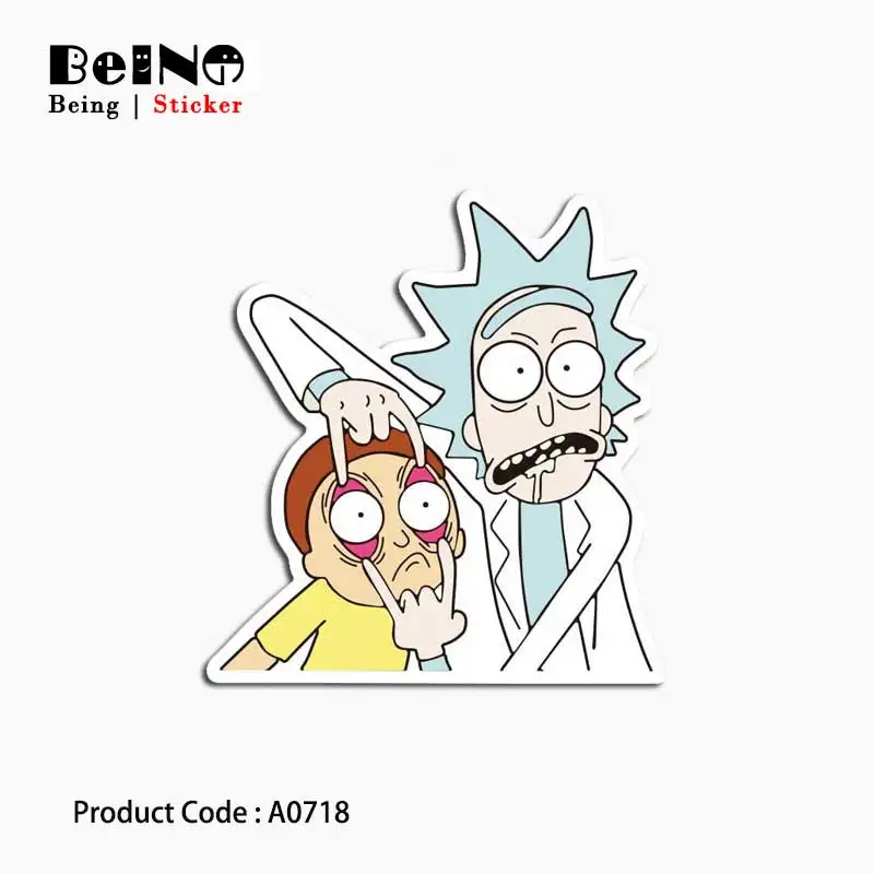 Рик Morty сумасшедшего ученого Стикеры комедии обманывать Водонепроницаемый