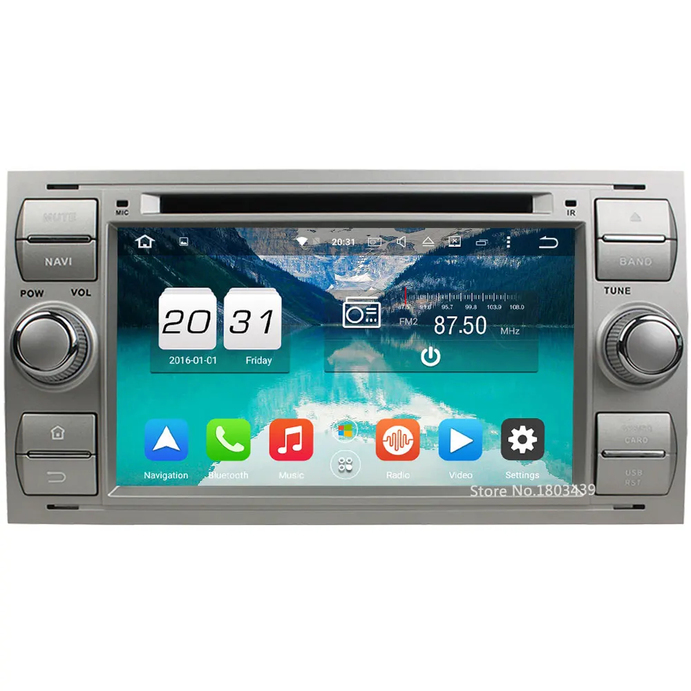 

32GB ROM Octa Core WIFI Android 6.0 DAB 4G 4GB RAM Car DVD Multimedia Player Radio GPS For Ford Focus Fusion Mondeo Transit Kuga