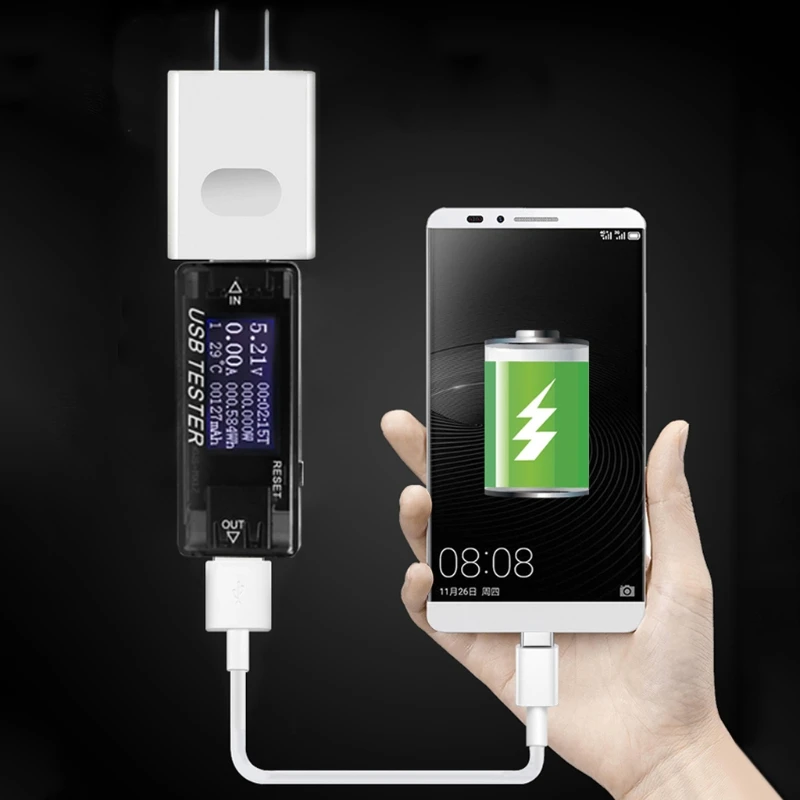 New High quality OOTDTY 8 in 1 LCD USB Current Voltage Detector Charger Capacity Tester Meter Power Bank