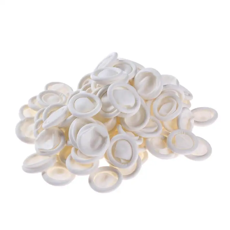 

100pcs Disposable Anti Static Rubber Latex Finger Cots Eyebrow Eyelash Extension Gloves Practical Nail Art Tool Accessories