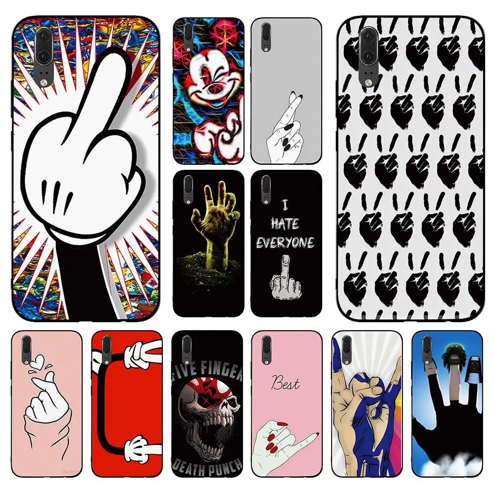 

Mickey Mouse finger soft phone For huawei Honor 6A 7A 3GB Pro 7X 8X 8C 10 Lite Note 10 Back Cover